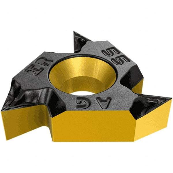 Iscar - 16IR Internal Right Hand 16 Whitworth Laydown Threading Insert - Grade IC908, TiAlN Coated Carbide, 9.52mm Inscribed Circle - USA Tool & Supply