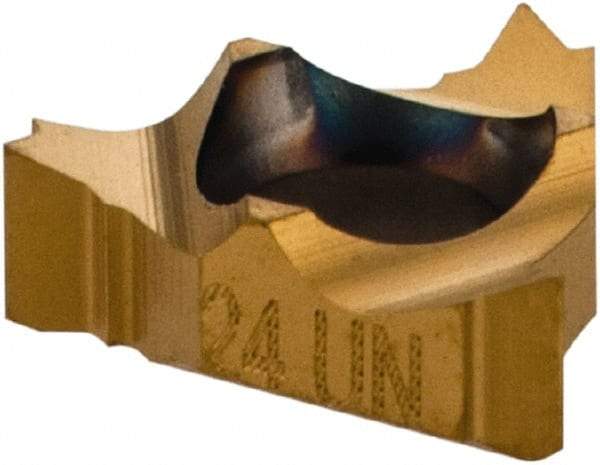 Iscar - 06IR Internal Right Hand 24 UN Laydown Threading Insert - Grade IC228, TiCN/TiN Coated Carbide, 3.97mm Inscribed Circle - USA Tool & Supply