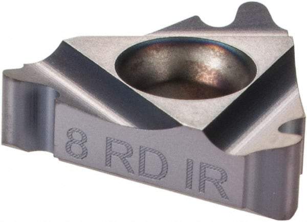 Iscar - 16IR Internal Right Hand 8 Round Laydown Threading Insert - Grade IC908, TiAlN Coated Carbide, 9.53mm Inscribed Circle - USA Tool & Supply