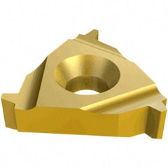Iscar - 11IR Internal Right Hand 48-16 Partial Profile 60° Laydown Threading Insert - Grade IC250, TiCN/TiN Coated Carbide, 6.35mm Inscribed Circle - USA Tool & Supply