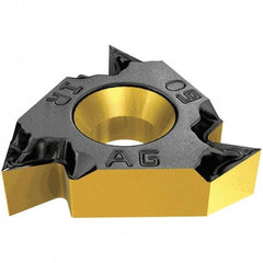 Iscar - 16IL Internal Left Hand 48-16 Partial Profile 60° Laydown Threading Insert - Grade IC908, TiAlN Coated Carbide, 9.53mm Inscribed Circle - USA Tool & Supply