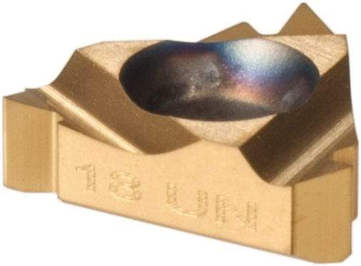 Iscar - 08IR Internal Right Hand 18 UN Laydown Threading Insert - Grade IC228, TiCN/TiN Coated Carbide, 4.76mm Inscribed Circle - USA Tool & Supply