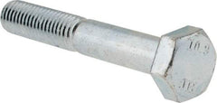 Value Collection - M10x1.50mm Metric Coarse, 65mm Length Under Head Hex Head Cap Screw - Partially Threaded, Grade 10.9 Alloy Steel, Zinc-Plated Finish, 17mm Hex - USA Tool & Supply