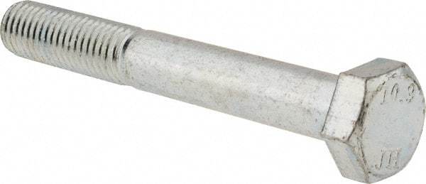 Value Collection - M12x1.75mm Metric Coarse, 90mm Length Under Head Hex Head Cap Screw - Partially Threaded, Grade 10.9 Alloy Steel, Zinc-Plated Finish, 19mm Hex - USA Tool & Supply