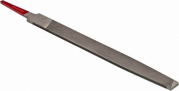 Simonds File - 6" Long, Smooth Cut, Flat American-Pattern File - Double Cut, Tang - USA Tool & Supply