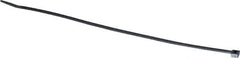 Made in USA - 8-7/8" Long Black Nylon Standard Cable Tie - 40 Lb Tensile Strength, 1.24mm Thick, 60.33mm Max Bundle Diam - USA Tool & Supply