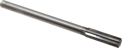 Made in USA - 0.662" Carbide-Tipped 6 Flute Chucking Reamer - Straight Flute, 9/16" Straight Shank, 2-1/4" Flute Length, 9" OAL - USA Tool & Supply