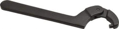 Proto - 1-1/4" to 3" Capacity, Black Oxide Finish, Adjustable Pin Spanner Wrench - 8-1/8" OAL, 7/32" Hook Pin Height - USA Tool & Supply