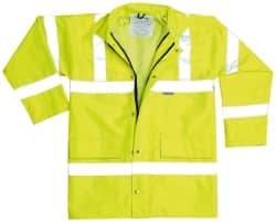 OccuNomix - Size 2XL Cold Weather & High Visibility Jacket - Yellow, Polyester, Zipper, Snaps Closure, 46 to 49" Chest - USA Tool & Supply