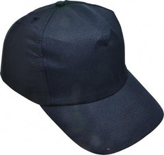 OccuNomix - Poly/Cotton over Polyethylene Insert Baseball Cap with Bump Cap Insert - Navy Blue - USA Tool & Supply