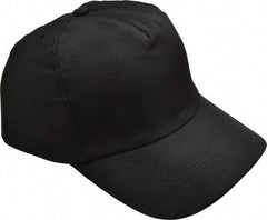 OccuNomix - Poly/Cotton over Polyethylene Insert Baseball Cap with Bump Cap Insert - Black - USA Tool & Supply