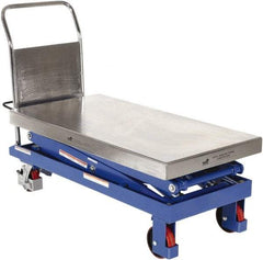 Vestil - 1,500 Lb Capacity Hydraulic Scissor Elevating Cart - 19" to 68" Lift Height, 47-1/2" Platform Length x 24" Platform Width - USA Tool & Supply