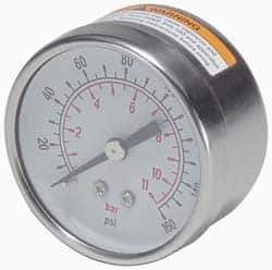 Parker - Stainless Steel FRL Pressure Gauge - Use with PB11/PR10 - USA Tool & Supply