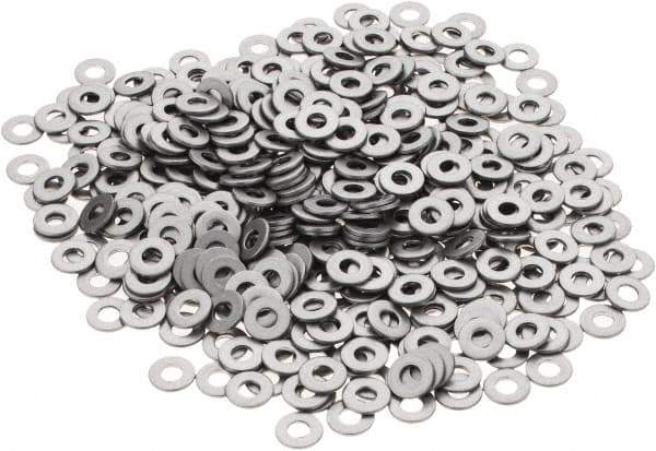 Made in USA - #3 Screw, Grade AN960 Stainless Steel Standard Flat Washer - 0.105" ID x 1/4" OD, 0.032" Thick, Passivated Finish, Meets Military Specifications - USA Tool & Supply