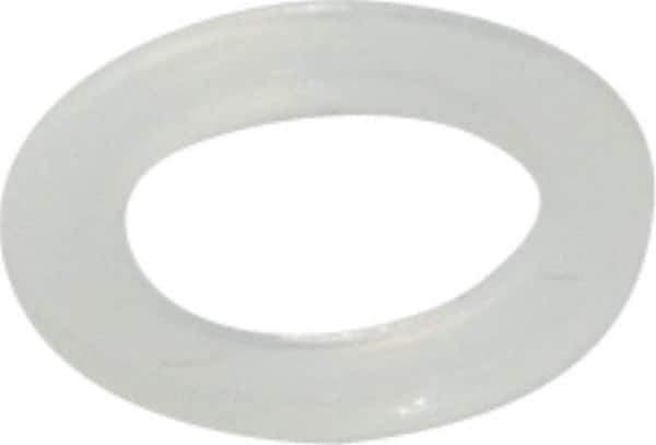 Made in USA - #12 Screw, Grade 6/6 Nylon Standard Flat Washer - 1/4" ID x 3/8" OD, 0.031" Thick, Plain Finish - USA Tool & Supply