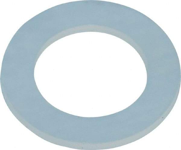 Made in USA - 1/4" Screw, Grade 6/6 Nylon Standard Flat Washer - 0.313" ID x 1/2" OD, 0.031" Thick, Plain Finish - USA Tool & Supply