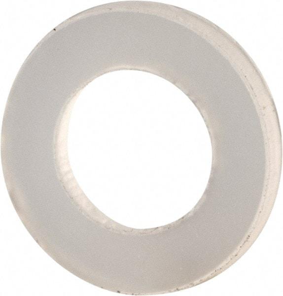 Made in USA - #4 Screw, Grade 6/6 Nylon Standard Flat Washer - 0.12" ID x 0.22" OD, 0.031" Thick, Plain Finish - USA Tool & Supply