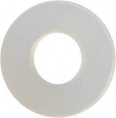 Made in USA - #4 Screw, Grade 6/6 Nylon Standard Flat Washer - 0.12" ID x 0.28" OD, 0.031" Thick, Plain Finish - USA Tool & Supply