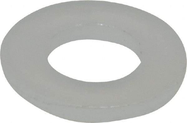 Made in USA - #6 Screw, Grade 6/6 Nylon Standard Flat Washer - 0.156" ID x 0.312" OD, 0.031" Thick, Plain Finish - USA Tool & Supply