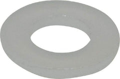 Made in USA - #6 Screw, Grade 6/6 Nylon Standard Flat Washer - 0.156" ID x 0.312" OD, 0.031" Thick, Plain Finish - USA Tool & Supply