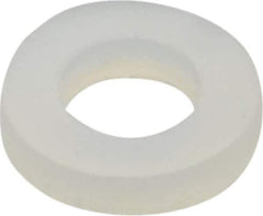 Made in USA - #6 Screw, Grade 6/6 Nylon Standard Flat Washer - 0.162" ID x 0.312" OD, 0.062" Thick, Plain Finish - USA Tool & Supply