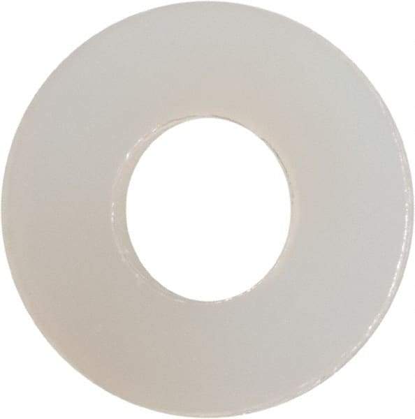 Made in USA - #8 Screw, Grade 6/6 Nylon Standard Flat Washer - 0.177" ID x 0.408" OD, 0.062" Thick, Plain Finish - USA Tool & Supply
