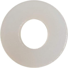 Made in USA - #8 Screw, Grade 6/6 Nylon Standard Flat Washer - 0.177" ID x 0.408" OD, 0.062" Thick, Plain Finish - USA Tool & Supply