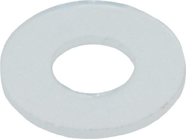 Made in USA - #8 Screw, Grade 6/6 Nylon Standard Flat Washer - 0.193" ID x 0.437" OD, 0.031" Thick, Plain Finish - USA Tool & Supply