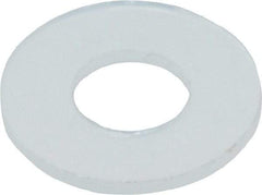 Made in USA - #8 Screw, Grade 6/6 Nylon Standard Flat Washer - 0.193" ID x 0.437" OD, 0.031" Thick, Plain Finish - USA Tool & Supply