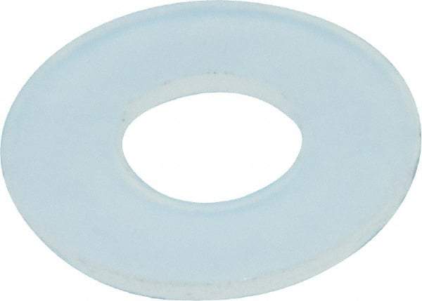 Made in USA - #10 Screw, Grade 6/6 Nylon Standard Flat Washer - 0.2" ID x 0.45" OD, 0.031" Thick, Plain Finish - USA Tool & Supply