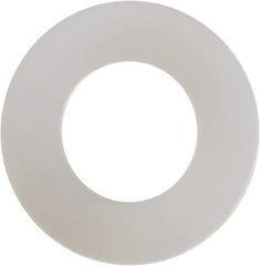Made in USA - #12 Screw, Grade 6/6 Nylon Standard Flat Washer - 0.24" ID x 0.465" OD, 0.015" Thick, Plain Finish - USA Tool & Supply