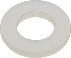 Made in USA - #12 Screw, Grade 6/6 Nylon Standard Flat Washer - 0.252" ID x 0.472" OD, 0.062" Thick, Plain Finish - USA Tool & Supply