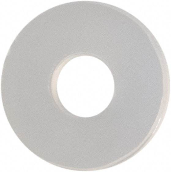 Made in USA - #0 Screw, Grade 6/6 Nylon Standard Flat Washer - 0.068" ID x 0.188" OD, 0.025" Thick, Plain Finish - USA Tool & Supply