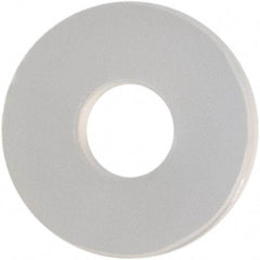 Made in USA - #0 Screw, Grade 6/6 Nylon Standard Flat Washer - 0.068" ID x 0.188" OD, 0.025" Thick, Plain Finish - USA Tool & Supply