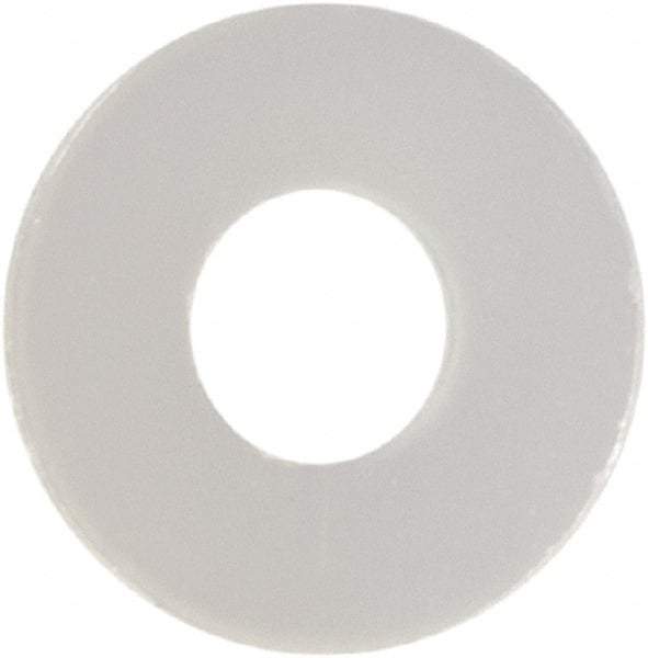 Made in USA - #1 Screw, Grade 6/6 Nylon Standard Flat Washer - 0.084" ID x 0.219" OD, 0.025" Thick, Plain Finish - USA Tool & Supply