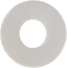 Made in USA - #1 Screw, Grade 6/6 Nylon Standard Flat Washer - 0.084" ID x 0.219" OD, 0.025" Thick, Plain Finish - USA Tool & Supply