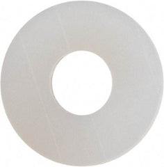 Made in USA - #3 Screw, Grade 6/6 Nylon Standard Flat Washer - 0.109" ID x 0.312" OD, 0.031" Thick, Plain Finish - USA Tool & Supply