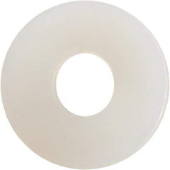 Made in USA - #5 Screw, Grade 6/6 Nylon Standard Flat Washer - 0.141" ID x 0.406" OD, 0.04" Thick, Plain Finish - USA Tool & Supply
