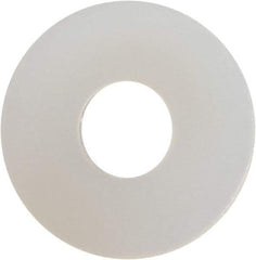 Made in USA - #6 Screw, Grade 6/6 Nylon Standard Flat Washer - 0.156" ID x 0.438" OD, 0.04" Thick, Plain Finish - USA Tool & Supply