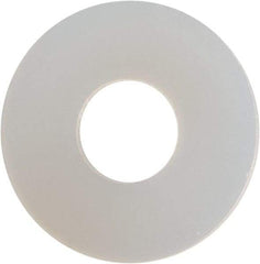 Made in USA - #8 Screw, Grade 6/6 Nylon Standard Flat Washer - 0.188" ID x 1/2" OD, 0.04" Thick, Plain Finish - USA Tool & Supply