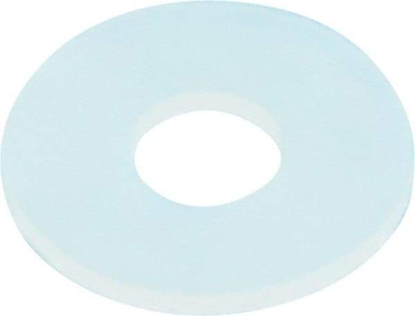 Made in USA - #10 Screw, Grade 6/6 Nylon Standard Flat Washer - 0.203" ID x 0.562" OD, 0.04" Thick, Plain Finish - USA Tool & Supply