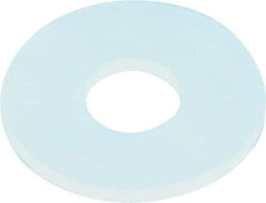 Made in USA - #10 Screw, Grade 6/6 Nylon Standard Flat Washer - 0.203" ID x 0.562" OD, 0.04" Thick, Plain Finish - USA Tool & Supply