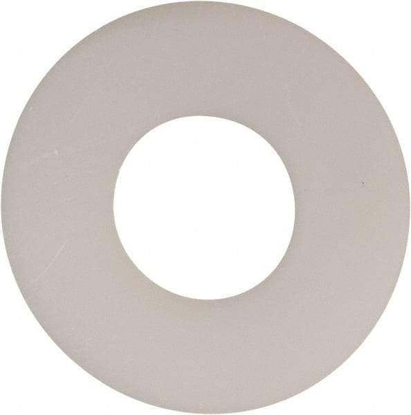 Made in USA - 7/16" Screw, Grade 6/6 Nylon Standard Flat Washer - 0.469" ID x 1-1/8" OD, 0.062" Thick, Plain Finish - USA Tool & Supply