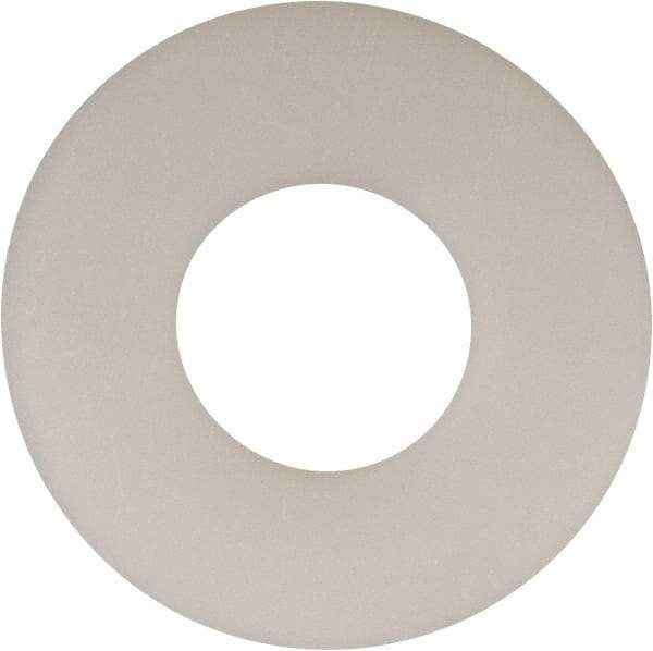 Made in USA - 9/16" Screw, Grade 6/6 Nylon Standard Flat Washer - 0.594" ID x 1.469" OD, 0.1" Thick, Plain Finish - USA Tool & Supply