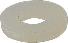 Made in USA - #8 Screw, Grade 6/6 Nylon Standard Flat Washer - 0.173" ID x 3/8" OD, 0.062" Thick, Plain Finish - USA Tool & Supply