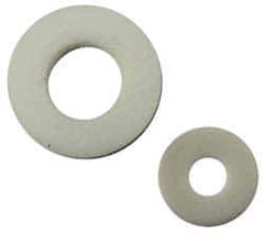 Made in USA - #4 Screw, PTFE Standard Flat Washer - 1/8" ID x 1/4" OD, 0.01" Thick, Plain Finish - USA Tool & Supply
