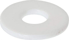 Made in USA - 1/4" Screw, PTFE Standard Flat Washer - 0.281" ID x 0.735" OD, 0.062" Thick, Plain Finish - USA Tool & Supply