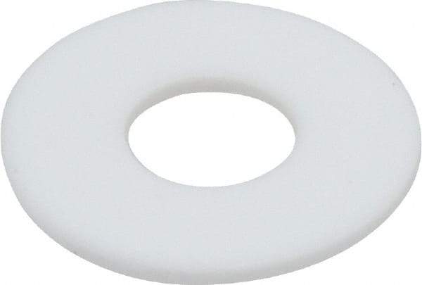 Made in USA - 3/8" Screw, PTFE Standard Flat Washer - 0.406" ID x 1" OD, 0.062" Thick, Plain Finish - USA Tool & Supply