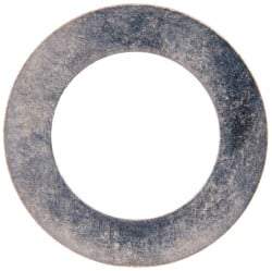 Made in USA - 0.01" Thick, 0.63" Inside x 1" OD, Round Shim - 9/16" Screw, Uncoated 302/304 Stainless Steel - USA Tool & Supply