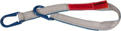 Lift-All - 6' Long x 2" Wide, 3,200 Lb Vertical Capacity, 1 Ply, Nylon Web Sling - 2,500 Lb Choker Capacity, Gray - USA Tool & Supply